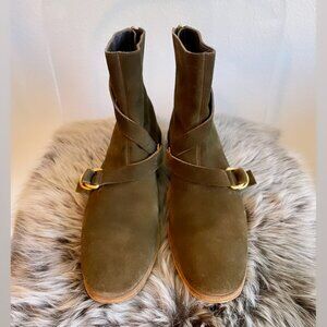 YSL Green Suede Boots Sz 43.5